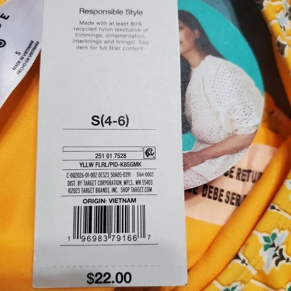 NWT Rhode x Target Women's Dainty Lotus Print Bikini Bottoms S 4-6